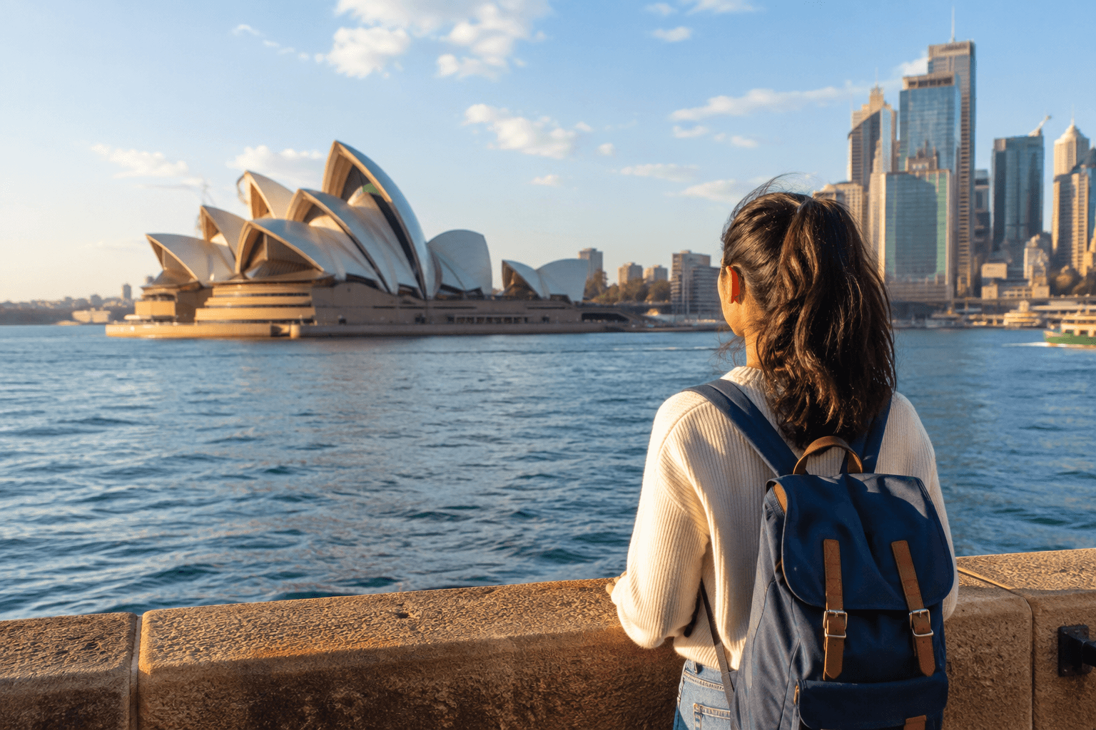 International student exploring Australia